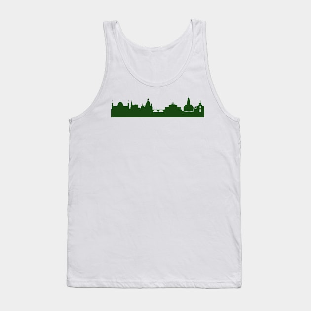 DRESDEN skyline in forest green Tank Top by 44spaces